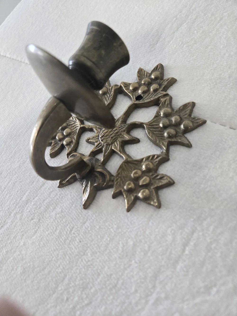 Vintage Brass Metal Wall Candle Sconce